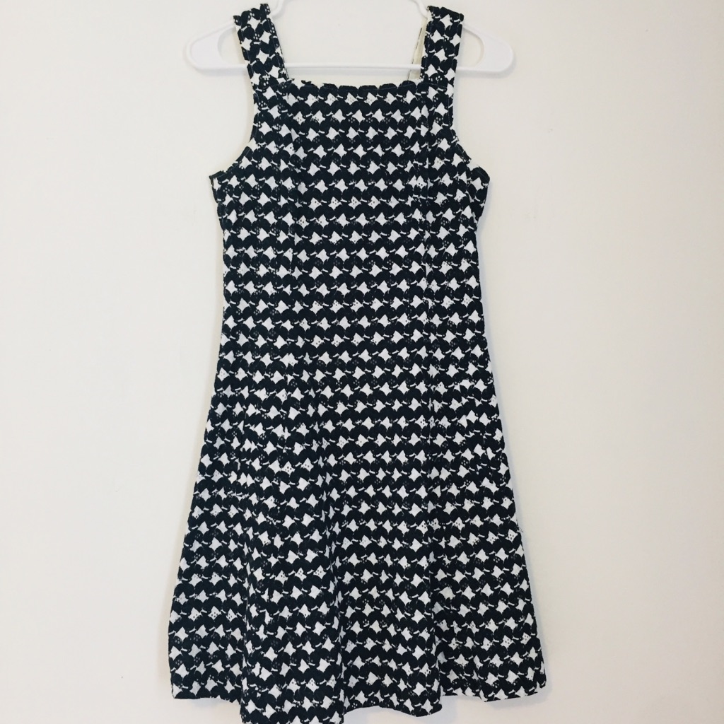 Theory Houndstooth Black & White Sleeveless Dress